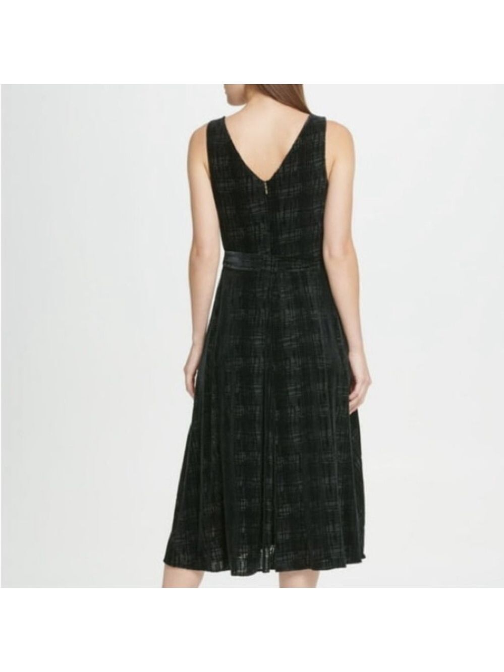 Hash Plaid Rockstar BEST DRESS Black Wrap Dress All Seasons Size 8 - Picture 6 of 9